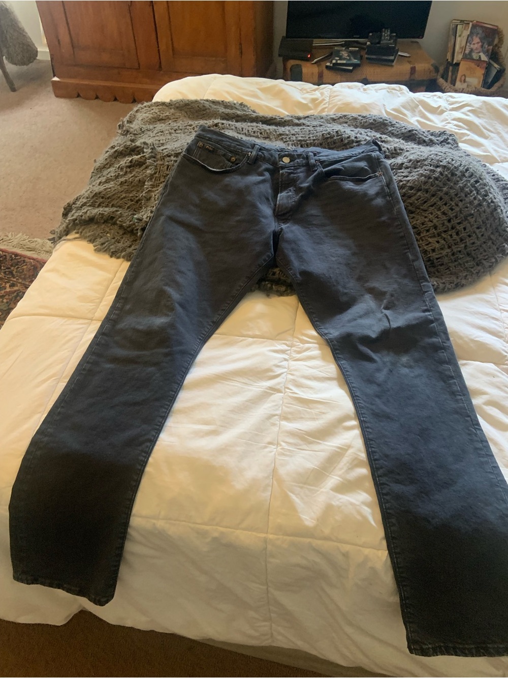 Ralph Lauren Men's Slim Jeans in Dark blue